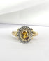 Bague Marguerite Citrine 0.44 carat & Diamants "Flora" - Elliade Paris