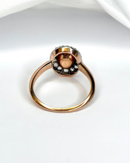 Bague Marguerite Citrine 1.42 carat &amp; Diamants 4.1g "Leonora" - Elliade Paris
