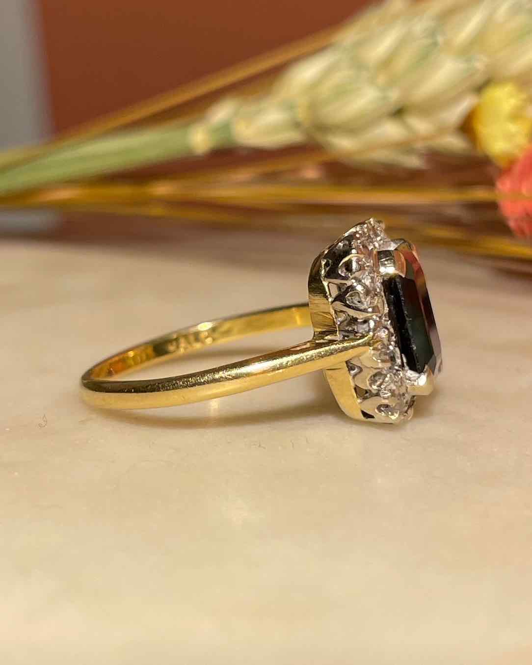 Bague Marguerite Saphir &amp; Diamants &quot;Marlène&quot;