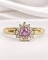 Bague Marguerite Cœur Saphir Rose & Diamants "Chloé" - Elliade Paris