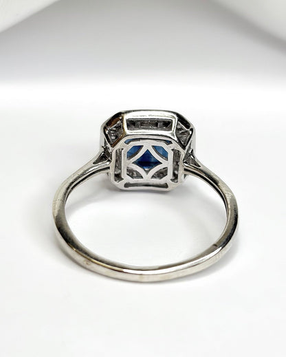 Bague Marguerite Cyanite 2.40 carats &amp; Diamants 0.32 carat "Lise" - Elliade Paris