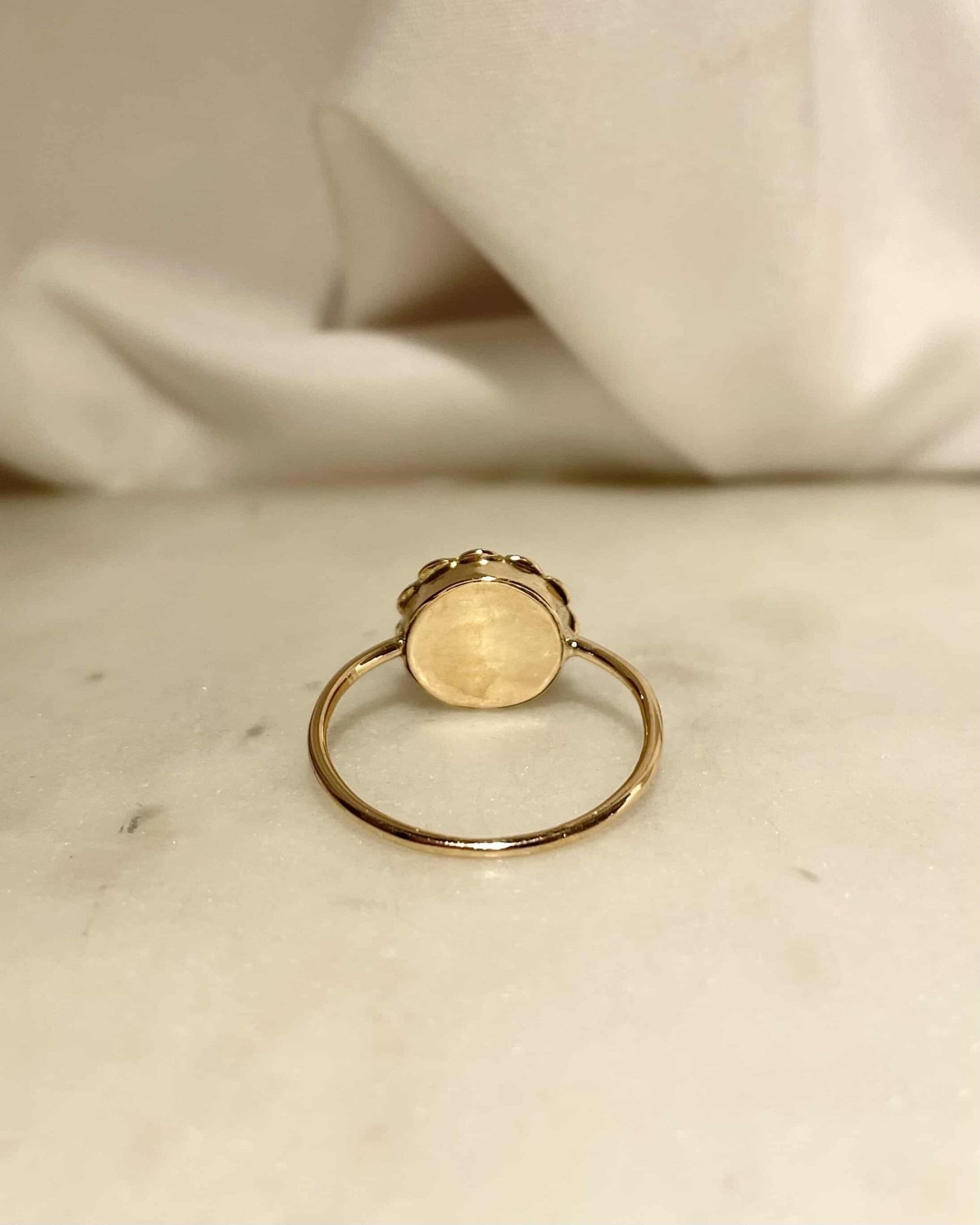 Bague Marguerite Diamant 0.10 carat &amp; Perles &quot;Edina&quot; - Elliade Paris