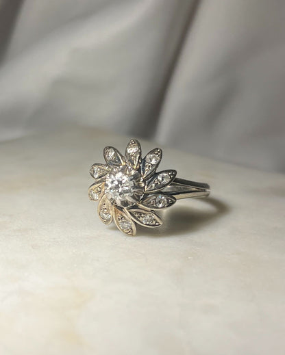 Bague Marguerite diamant 0.30 carat &quot;Christina&quot; - Elliade Paris