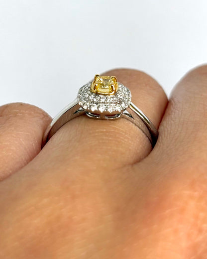Bague Marguerite Diamant Jonquille "Justine" - Elliade Paris