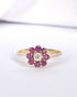 Bague Marguerite Diamant & Rubis 0.32 carat "Alia" - Elliade Paris
