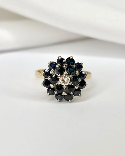 Bague Marguerite Diamant &amp; Saphirs 2.30 carats &quot;Maeva&quot; - Elliade Paris