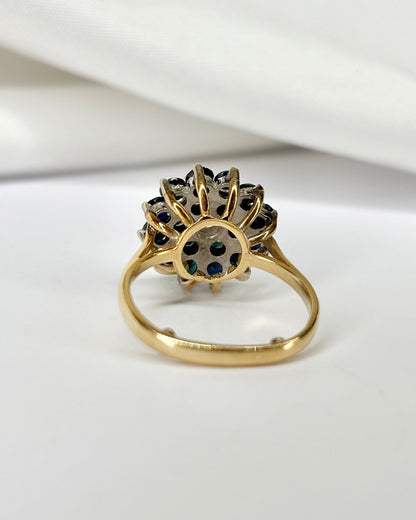 Bague Marguerite Diamant &amp; Saphirs 2.30 carats &quot;Maeva&quot; - Elliade Paris