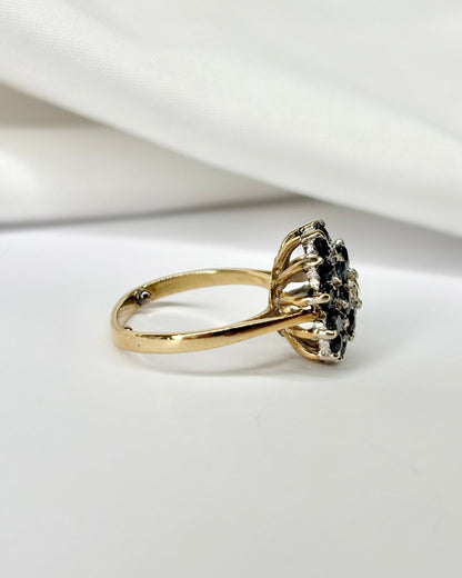 Bague Marguerite Diamant &amp; Saphirs 2.30 carats &quot;Maeva&quot; - Elliade Paris