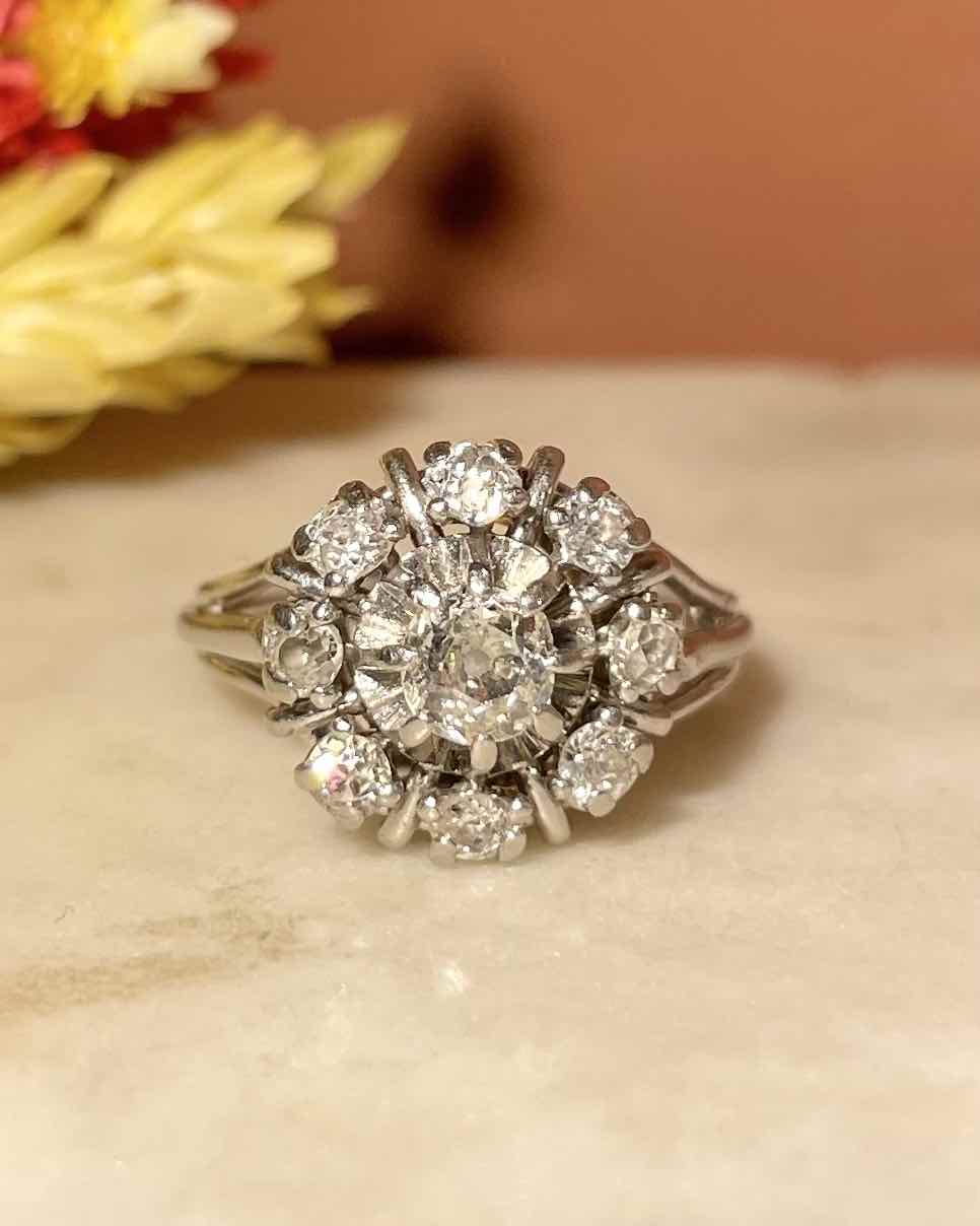 Bague Marguerite Art-Déco Diamants &quot;Domy&quot;