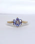 Bague Marguerite Diamant & Tanzanites 0.48 carat "Tina" - Elliade Paris