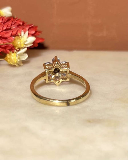 Bague Marguerite Diamant &amp; Tanzanites &quot;Matisse&quot; - Elliade Paris