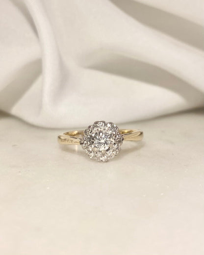 Bague Marguerite Diamants 0.16 carat &quot;Zélie&quot; - Elliade Paris
