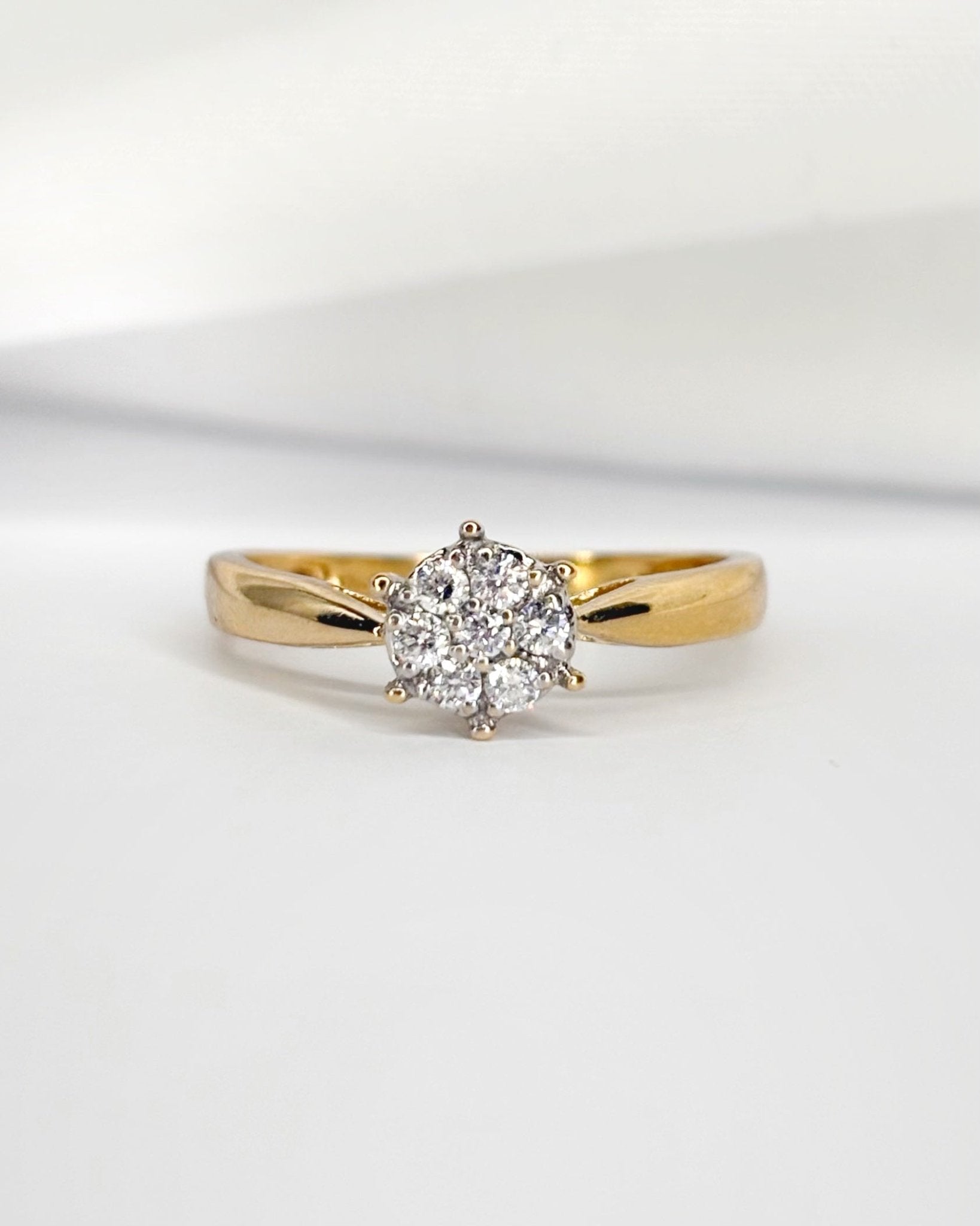 Bague Marguerite Diamants 0.20 carat "Asma" - Elliade Paris