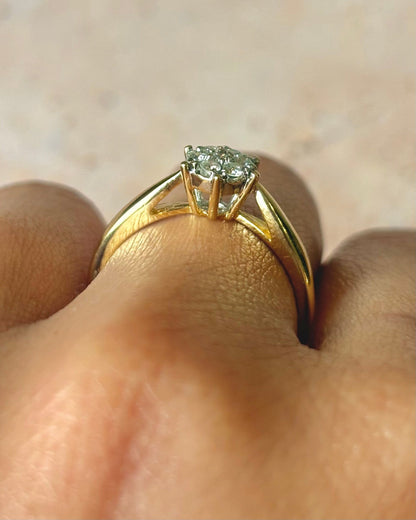 Bague Marguerite Diamants 0.20 carat "Asma" - Elliade Paris