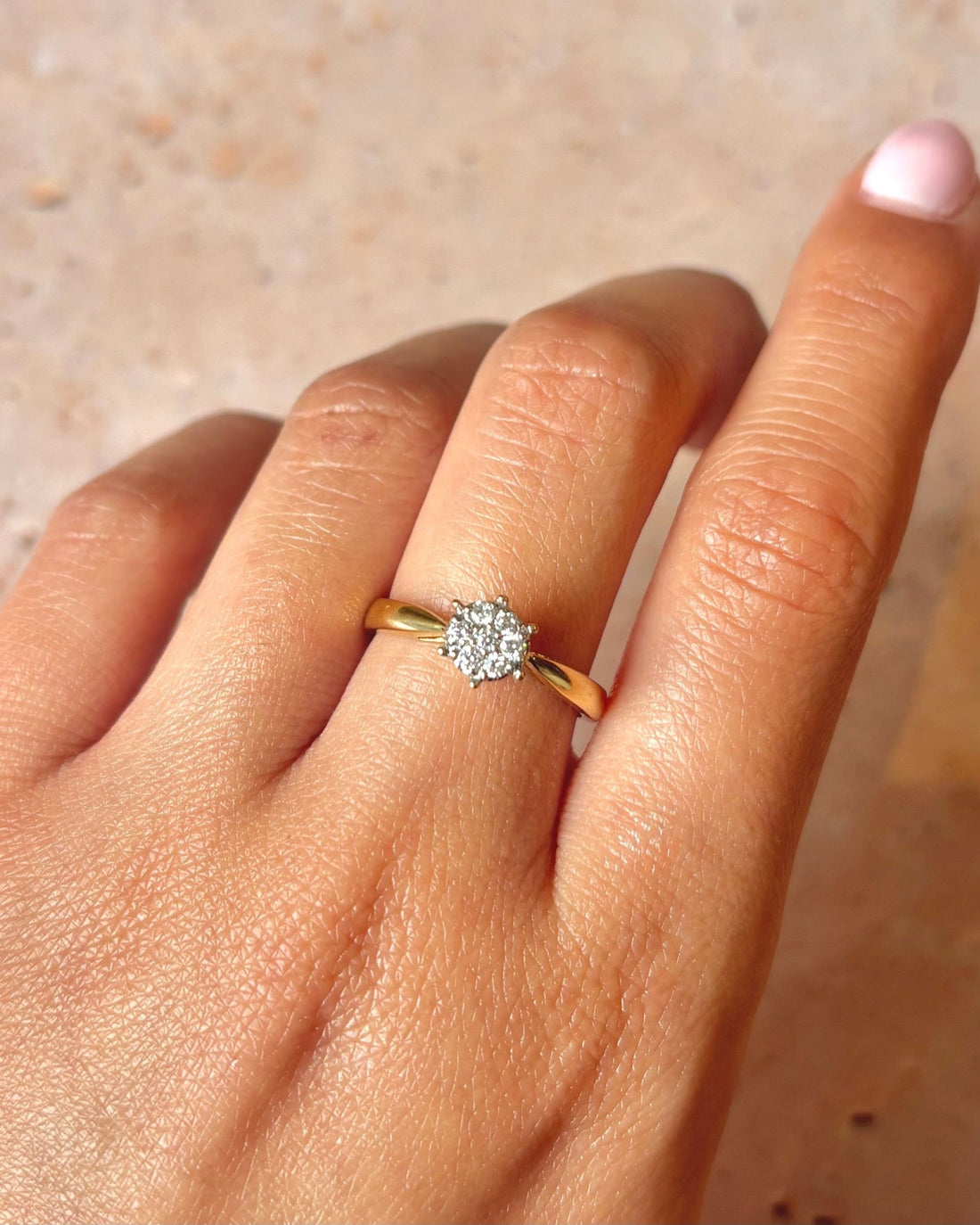 Bague Marguerite Diamants 0.20 carat "Asma" - Elliade Paris