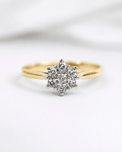 Bague Marguerite Diamants 0.25 carat "Pascaline" - Elliade Paris
