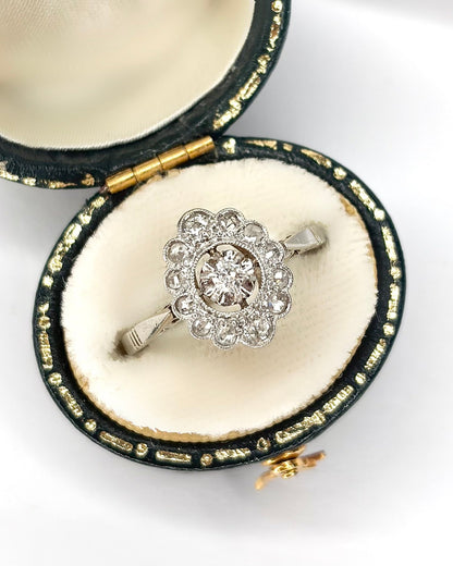 Bague Marguerite Diamants 0.27 carat "Solange" - Elliade Paris