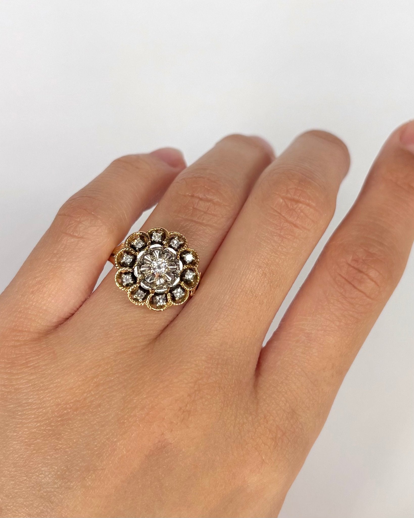 Bague Marguerite Diamants 0.30 carat "Olivia" - Elliade Paris