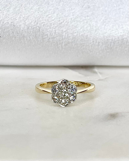 Bague Marguerite Diamants 0.30 carat &quot;Stanis&quot; - Elliade Paris