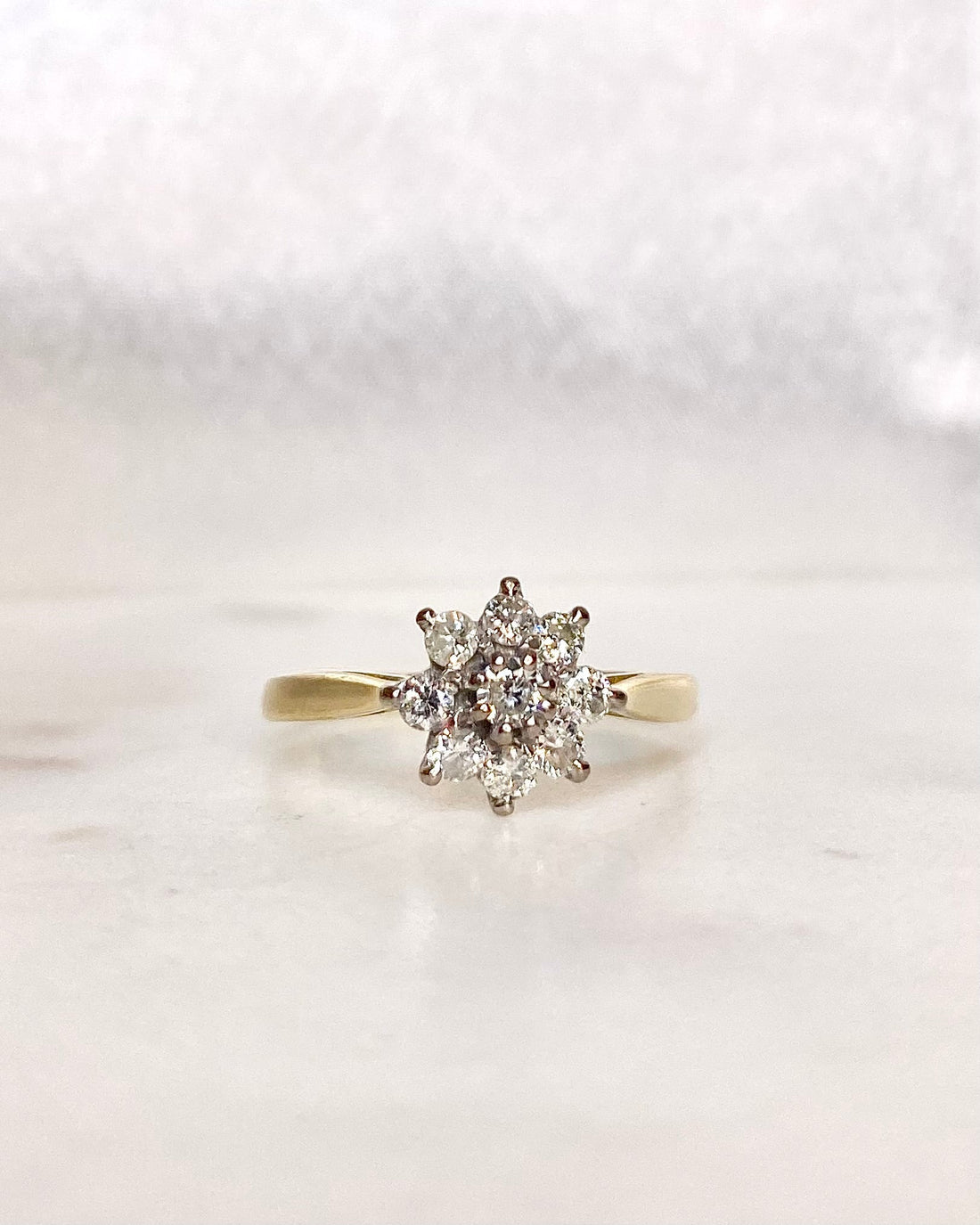 Bague Marguerite Diamants 0.31 carat &quot;Haize&quot; - Elliade Paris