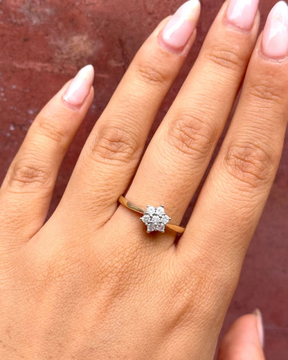 Bague Marguerite Diamants 0.33 carat "Vivianne" - Elliade Paris