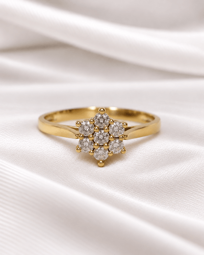 Bague Marguerite Diamants 0.33 carat "Vivianne" - Elliade Paris