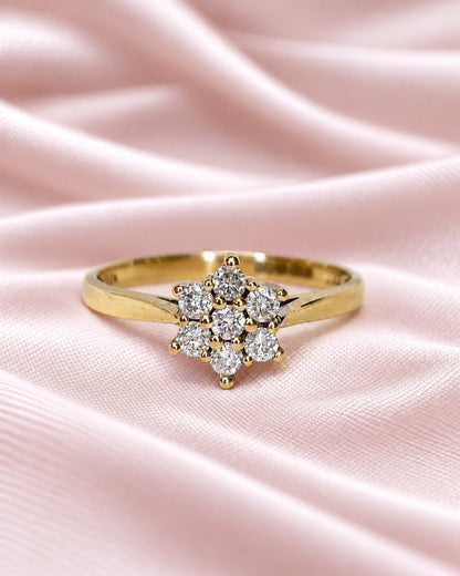 Bague Marguerite Diamants 0.33 carat "Vivianne" - Elliade Paris