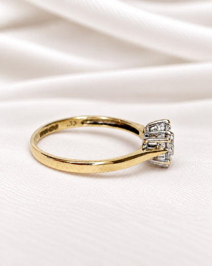 Bague Marguerite Diamants 0.33 carat "Vivianne" - Elliade Paris