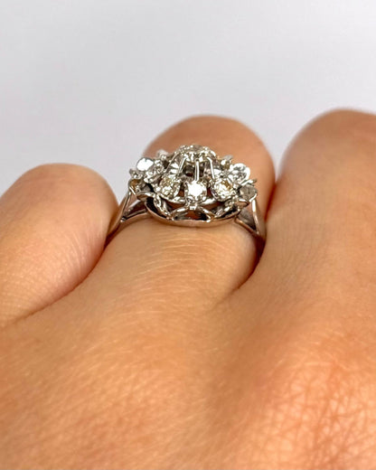 Bague Marguerite Diamants 0.34 carat "Alaïs" - Elliade Paris