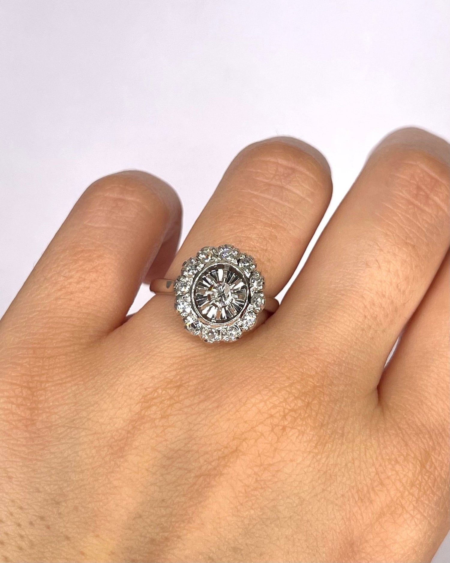 Bague Marguerite Diamants 0.34 carat "Pétunia" - Elliade Paris
