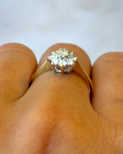 Bague Marguerite Diamants 0.34 carat "Pia" - Elliade Paris