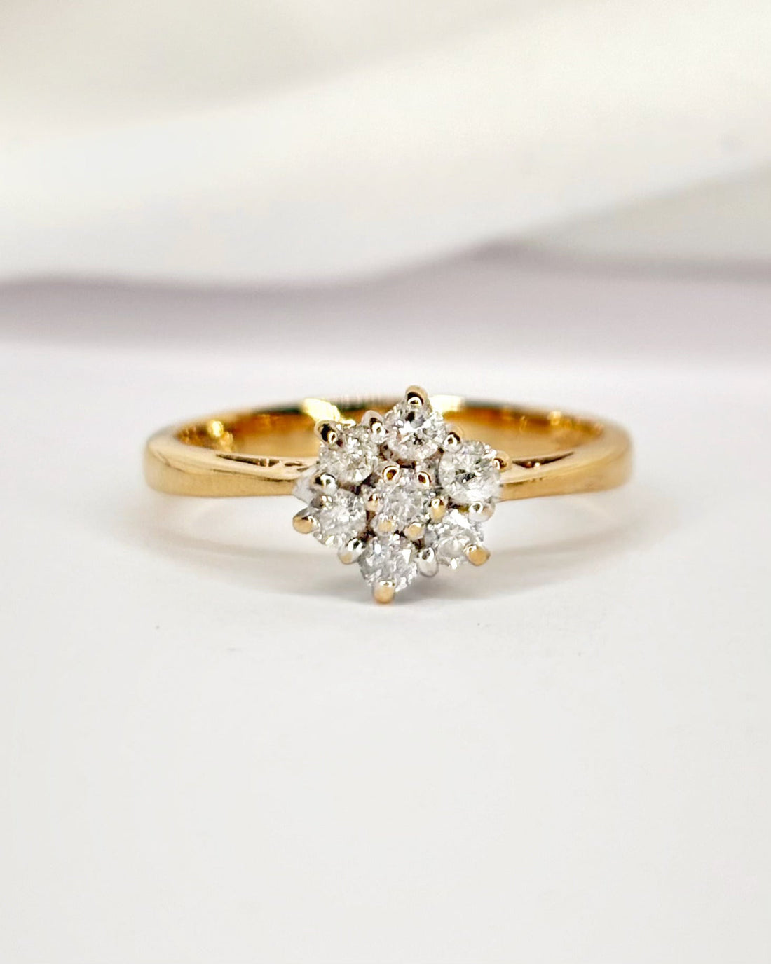 Bague Marguerite Diamants 0.34 carat "Safia" - Elliade Paris
