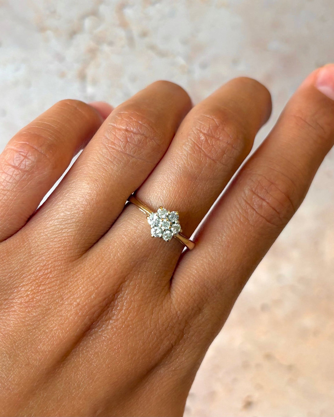 Bague Marguerite Diamants 0.34 carat "Safia" - Elliade Paris