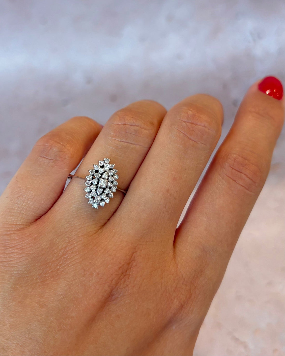 Bague Marguerite Diamants 0.38 carat "Priscilla" - Elliade Paris