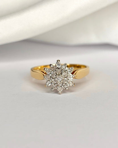Bague Marguerite Diamants 0.38 carat "Rosalie" - Elliade Paris