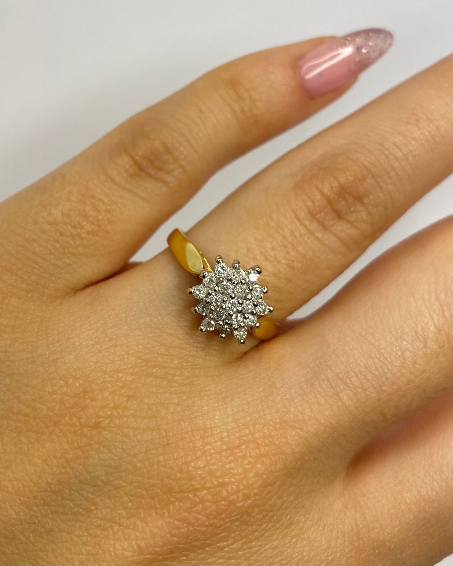 Bague Marguerite Diamants 0.38 carat "Rosalie" - Elliade Paris