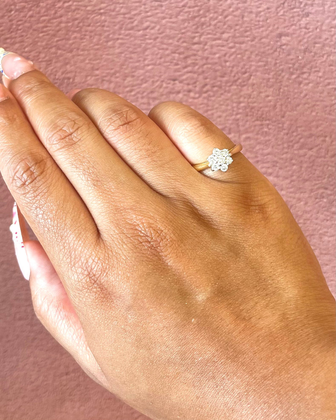 Bague Marguerite Diamants 0.38 carat "Sally" - Elliade Paris