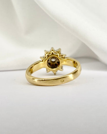 Bague Marguerite Diamants 0.39 carat &quot;Solange&quot; - Elliade Paris