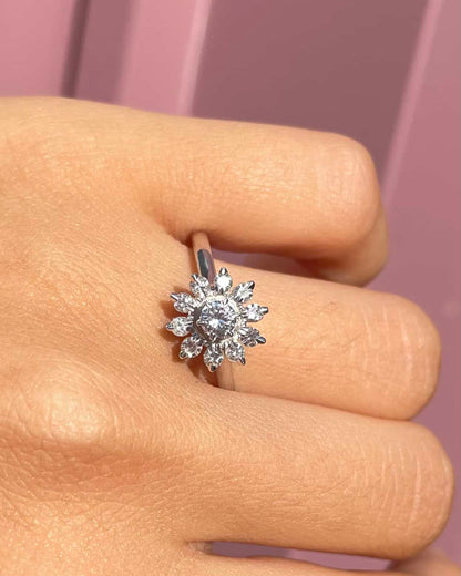 Bague Marguerite Diamants 0.40 carat &quot;Maude&quot; - Elliade Paris
