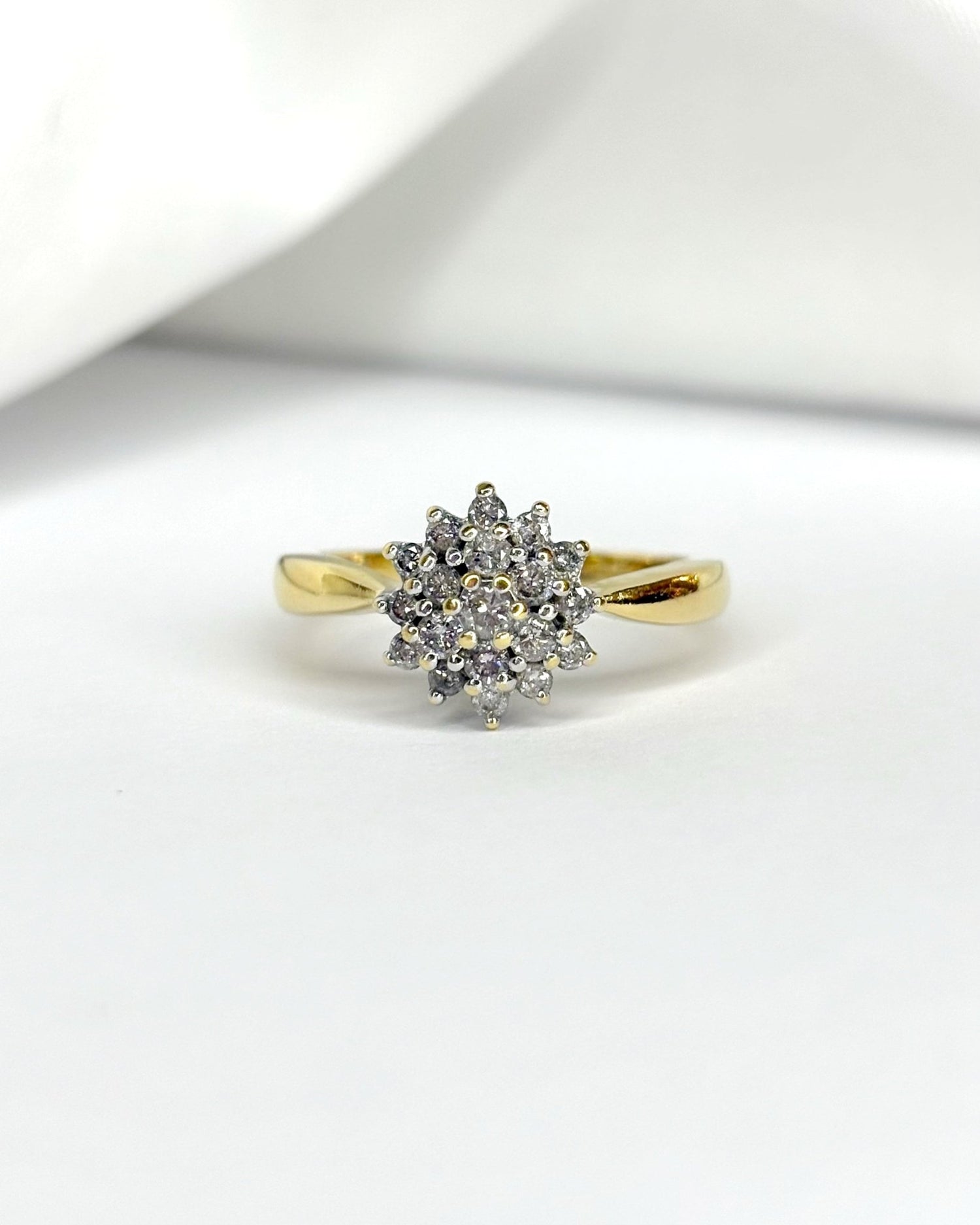 Bague Marguerite Diamants 0.41 carat &quot;Noria&quot; - Elliade Paris