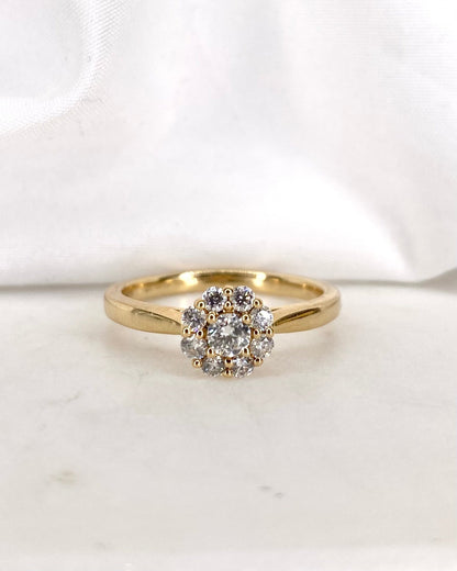 Bague Marguerite Diamants 0.43 carat &quot;Élaïa&quot; - Elliade Paris