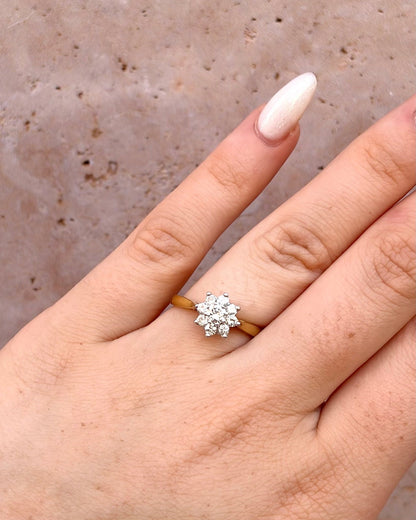 Bague Marguerite Diamants 0.44 carat "Camélia" - Elliade Paris