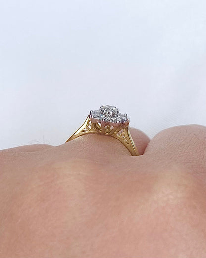 Bague Marguerite Diamants 0.44 carat "Camélia" - Elliade Paris