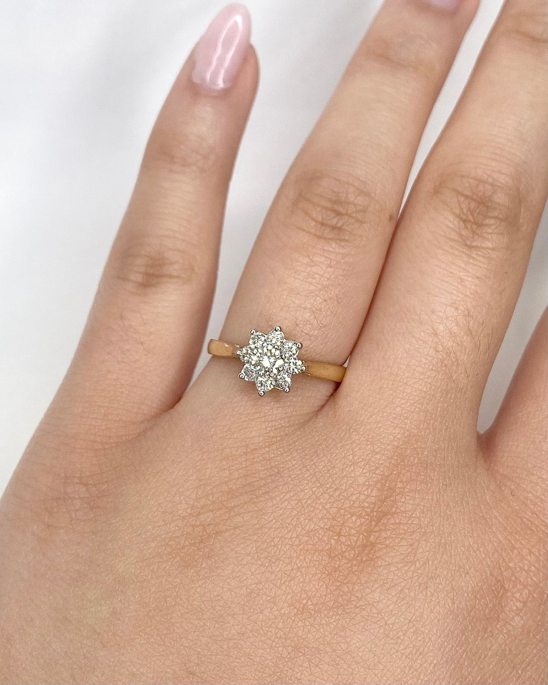 Bague Marguerite Diamants 0.44 carat "Camélia" - Elliade Paris