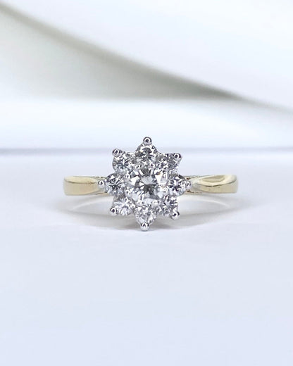 Bague Marguerite Diamants 0.44 carat "Camélia" - Elliade Paris