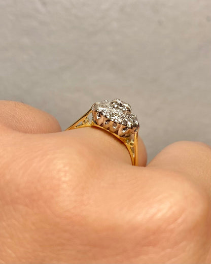 Bague Marguerite Diamants 0.44 carat &quot;Oksana&quot; - Elliade Paris