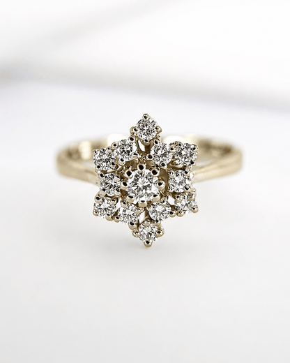 Bague Marguerite Diamants 0.46 carat 4.15g "Valérie" - Elliade Paris