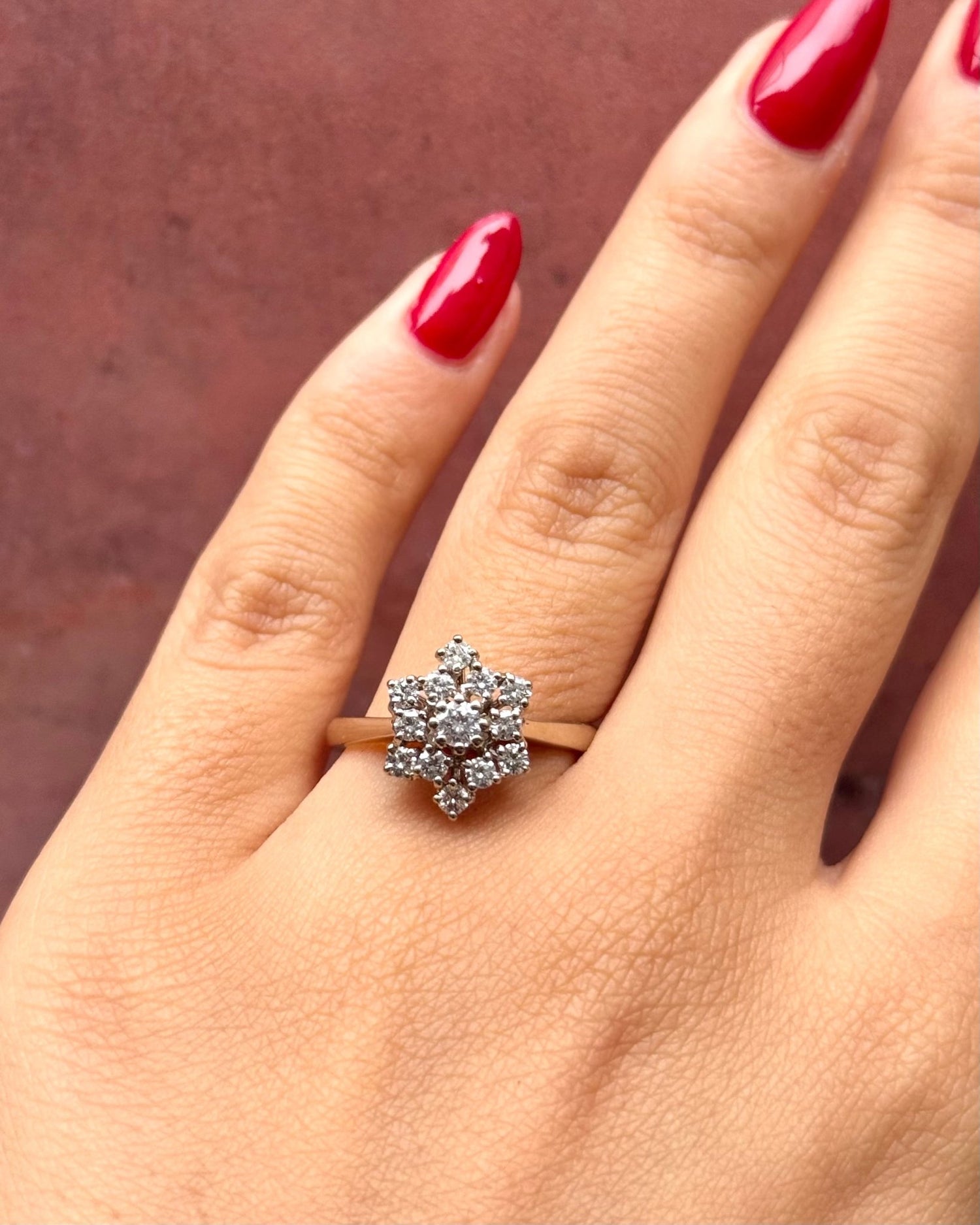 Bague Marguerite Diamants 0.46 carat 4.15g "Valérie" - Elliade Paris