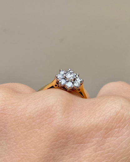 Bague Marguerite Diamants 0.47 carat &quot;Oriane&quot; - Elliade Paris