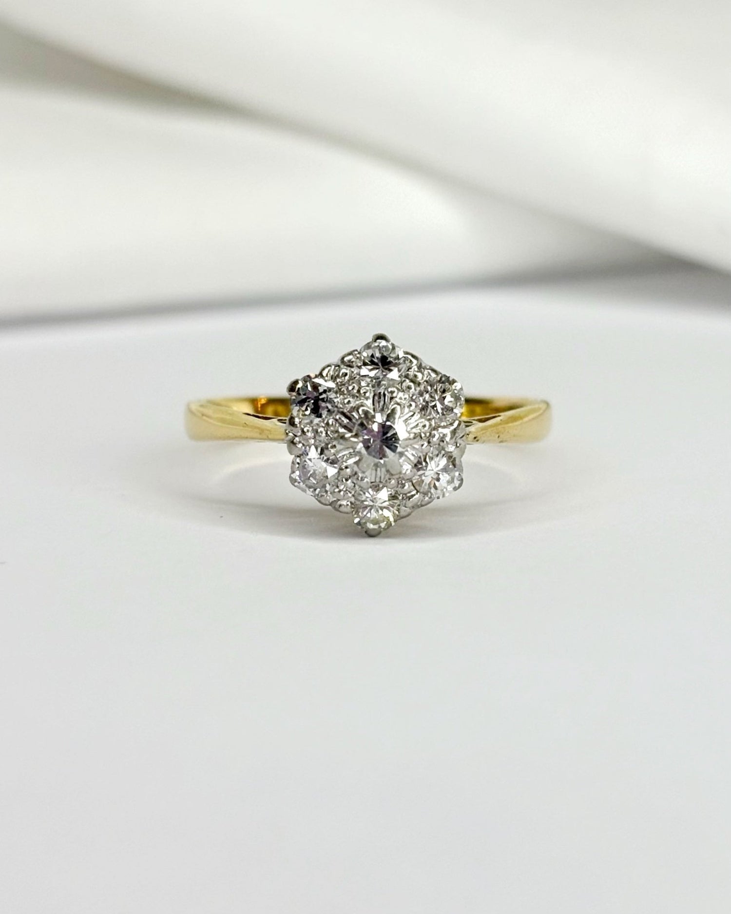 Bague Marguerite Diamants 0.49 carat &quot;Alba&quot; - Elliade Paris